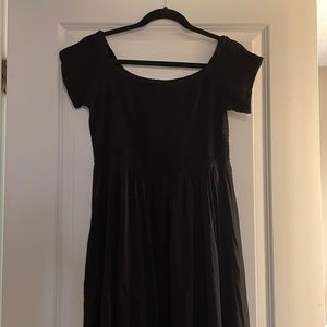Black off shoulder dress
